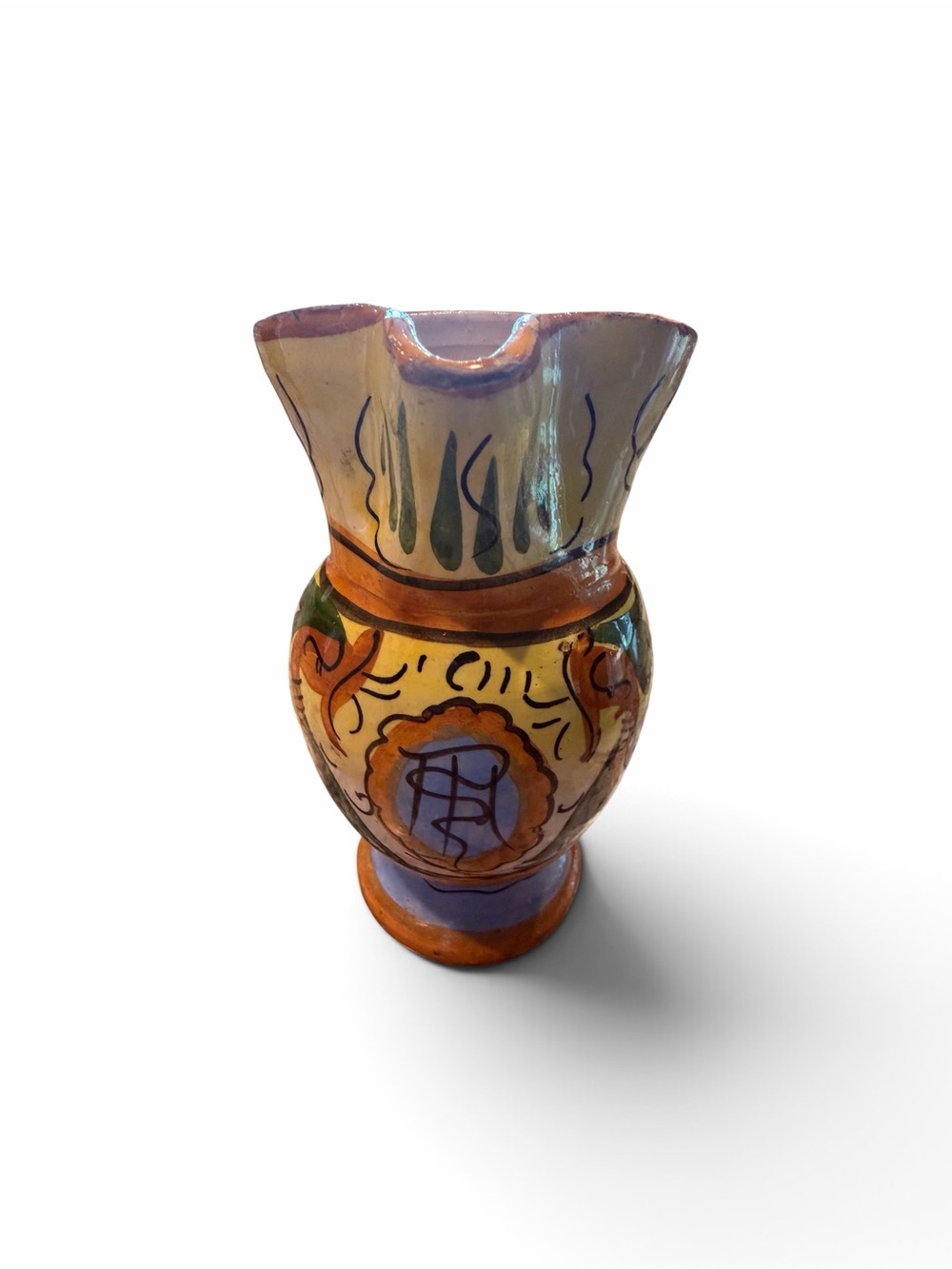 Vintage Mid-Century Italian Majolica
Hand-Painted Ceramic
Dragon Pitcher - 5.5" - Picture 4 of 5